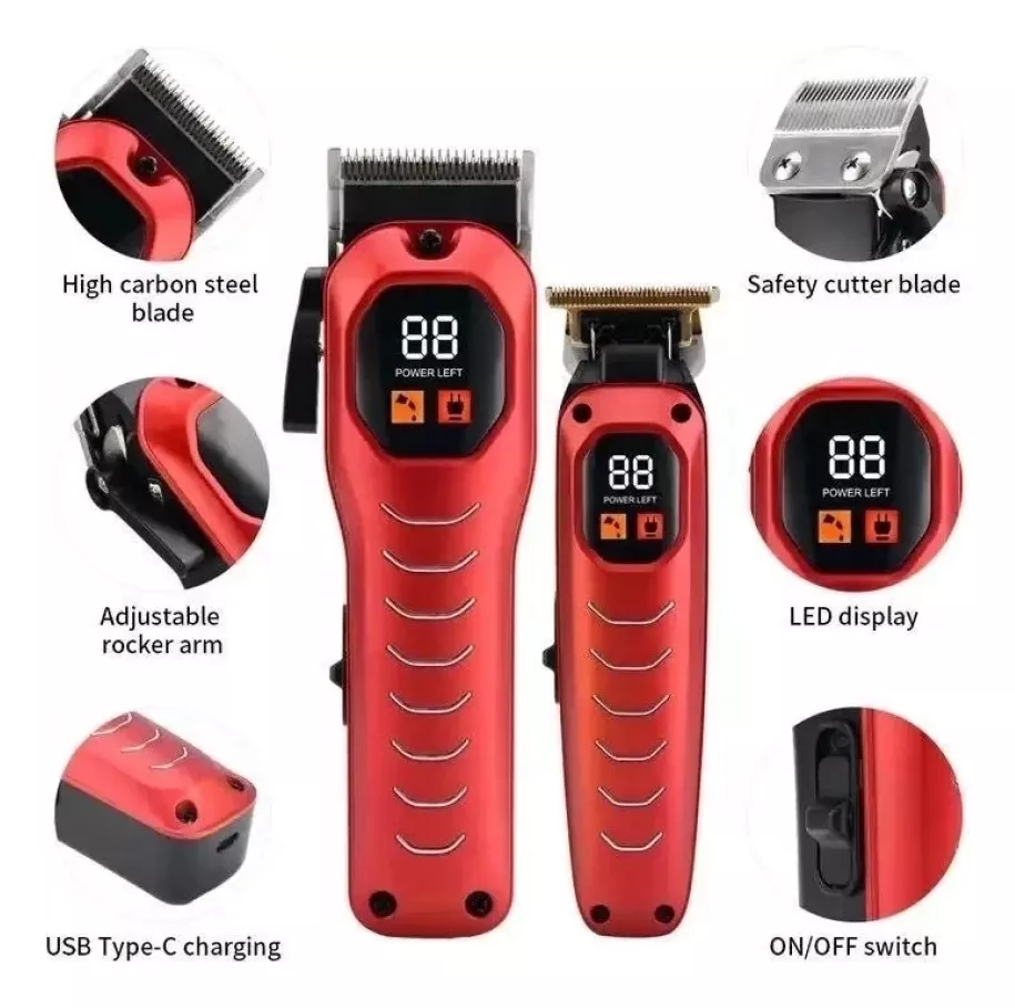 Set 2 Aparate de Tuns GM-8046, incarcare USB, 110 V, Wireless- engross [8]