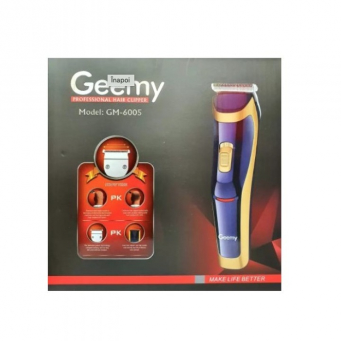 Trimmer Reîncărcabil Gemei GM6005 – Lame Dure, Design Ergonomic, Set Complet – Engross [5]