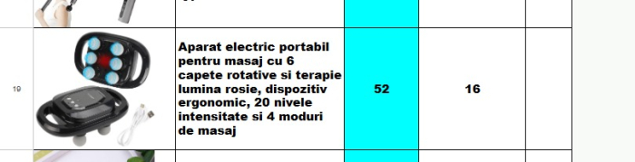 Aparat electric portabil pentru masaj, 6 capete rotative, terapie cu lumină roșie, 20 trepte de intensitate, 4 moduri de masaj, display LCD, încărcare USB [4]