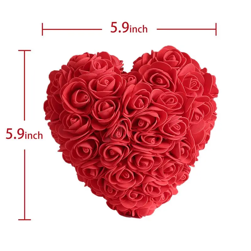 Aranjament Floral Inimă 15 cm cu Trandafiri din Spumă – Cadou Handmade în Cutie Premium engross [3]