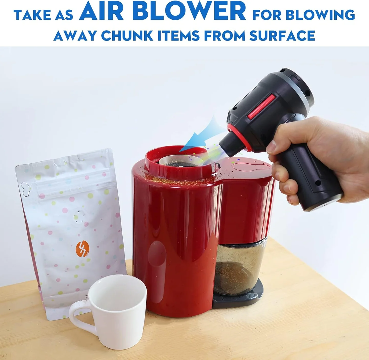 Aspirator si Suflanta de Aer Portabila 6-in-1 pentru masina, casa, birou si animale de companie, cu baterie detasabila si reincarcabila [7]