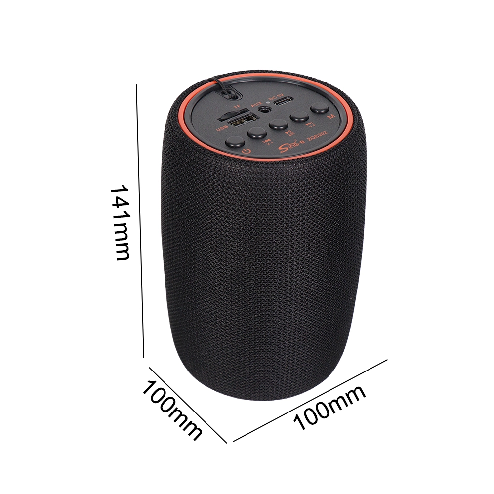 Boxă Portabilă Bluetooth ZQS202 – Multifuncțională, Sunet Puternic 8W, USB/TF/AUX/FM/TWS, Baterie 500mAh, Design Compact [5]