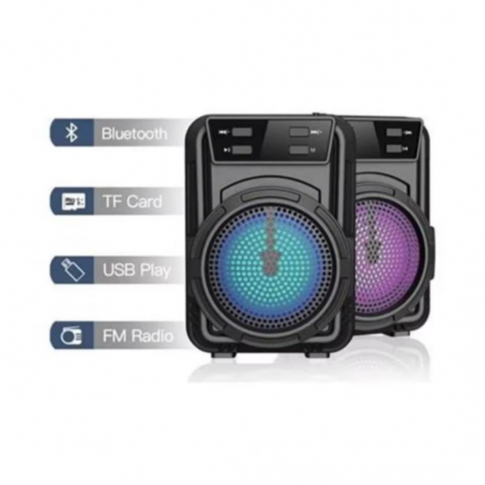 Boxă portabilă GTS-1346, LED RGB, Bluetooth/FM/USB/TF, baterie 500 mAh – produs compact cu cerere mare, ideal pentru revânzare [5]