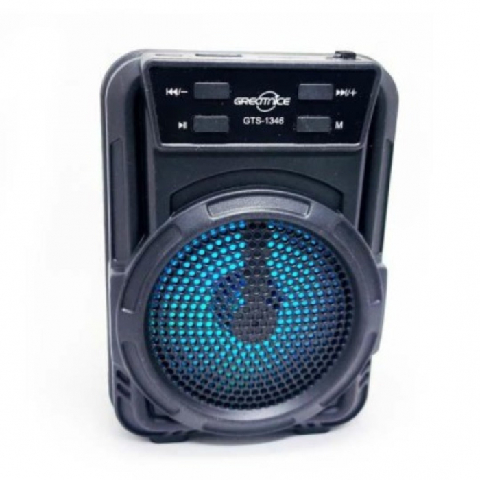 Boxă portabilă GTS-1346, LED RGB, Bluetooth/FM/USB/TF, baterie 500 mAh – produs compact cu cerere mare, ideal pentru revânzare [3]