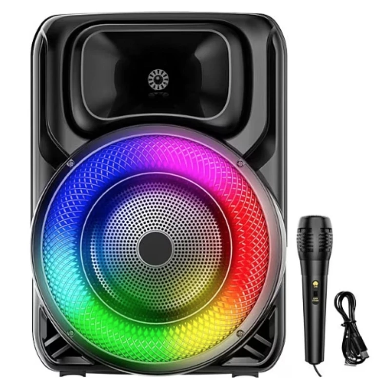 Boxă Portabilă cu Subwoofer de 8 Inch, Bluetooth, 100W PMPO, Lumini LED RGB și Microfon – Sunet Premium pentru Petreceri și Karaoke, Engross [5]