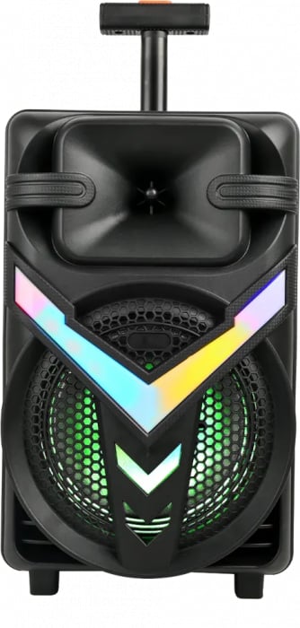 Boxă Portabilă cu Subwoofer de 8 Inch, Bluetooth, 100W PMPO, Lumini LED RGB și Microfon – Sunet Premium pentru Petreceri și Karaoke, Engross [2]