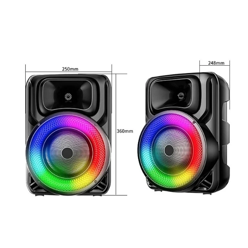 Boxă Portabilă cu Subwoofer de 8 Inch, Bluetooth, 100W PMPO, Lumini LED RGB și Microfon – Sunet Premium pentru Petreceri și Karaoke, Engross [7]