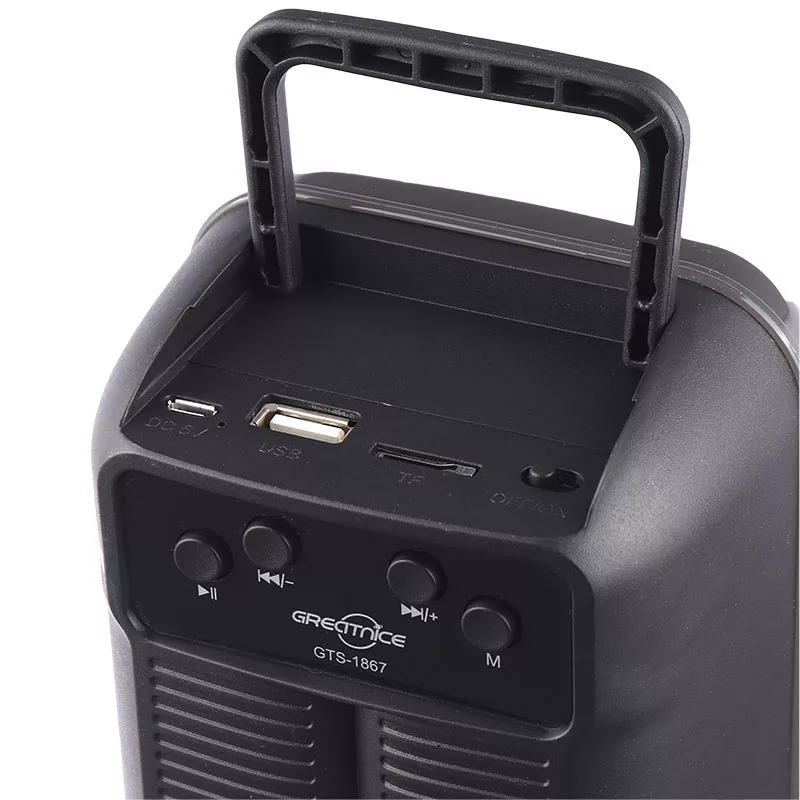 Boxă portabilă GTS-1867, 10W, Bluetooth/USB/TF/FM, baterie 1500 mAh, LED RGB engross [5]