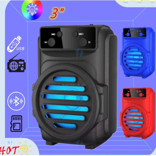 Boxă Portabilă GTS 1961 – 15W PMPO, LED RGB, Bluetooth, Radio FM, Baterie 500 mAh engross [4]