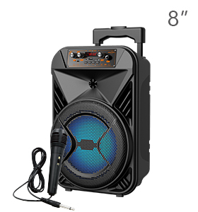 Boxă portabilă GTS-2052, 8 Inch, 10W, RGB, Bluetooth/USB/SD/FM, microfon inclus engross [2]