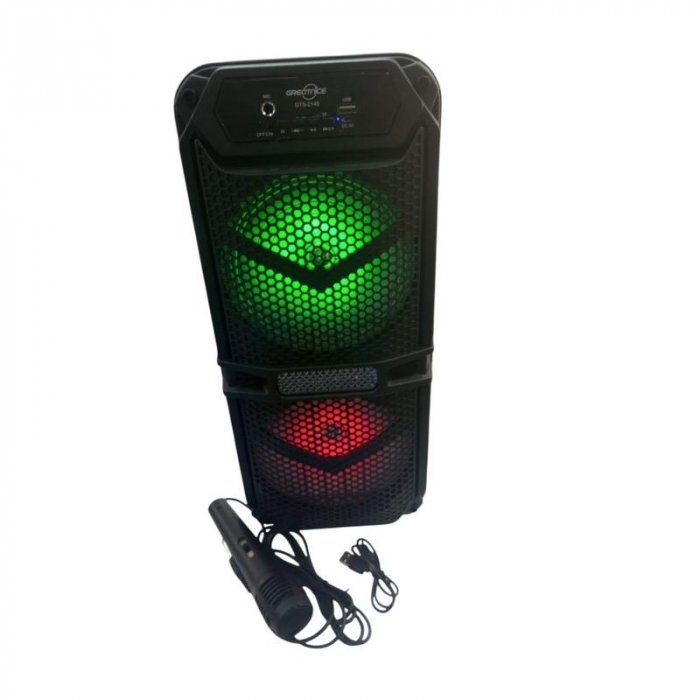 BOXA PORTABILA GTS 2148 MICROFON FM, BLUETHOOT SD, USB engross [4]