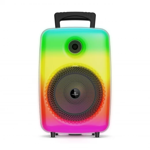 Boxă portabilă Bluetooth, 350W PMPO, woofer dublu 6”, LED RGB, baterie 1500 mAh engross [1]