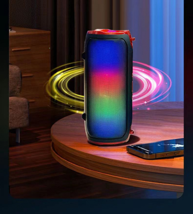 Boxa portabila J031LED, lumini RGB, powerbank, 18W PMPO, USB/AUX Engross [7]