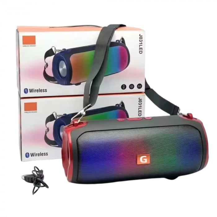 Boxa portabila J031LED, lumini RGB, powerbank, 18W PMPO, USB/AUX Engross [1]