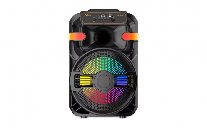 Boxă Portabilă Karaoke ZQS10102 – 90W PMPO, Microfon Inclus, LED RGB, Bluetooth/USB/FM engross [1]