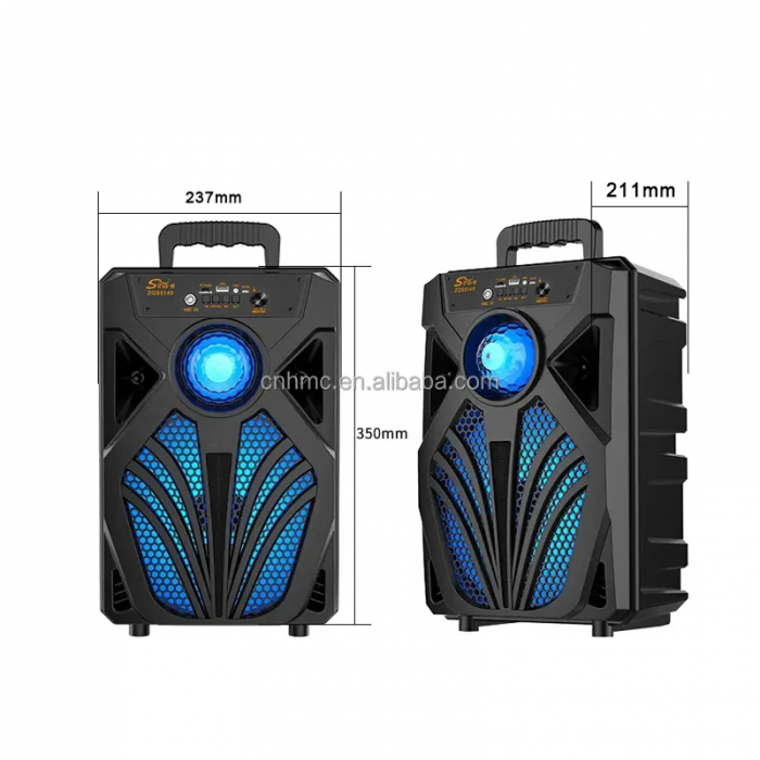 Boxă Portabilă Wireless cu Subwoofer de 8 inch, Lumini LED Colorate și Microfon – Sunet Super Bass pentru Evenimente în Aer Liber, Engross [4]