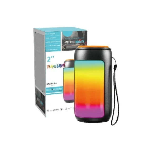 Boxă portabilă Bluetooth, USB, microSD, radio FM, lumini LED engross [4]