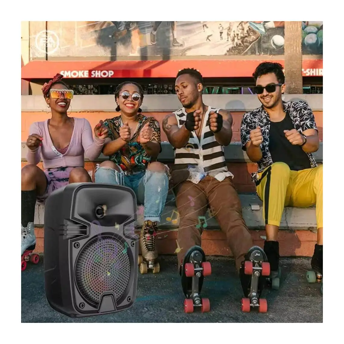 Boxă Portabilă ZQS1328 – 24W PMPO, Bluetooth/FM/USB, LED, 1200mAh engross [5]