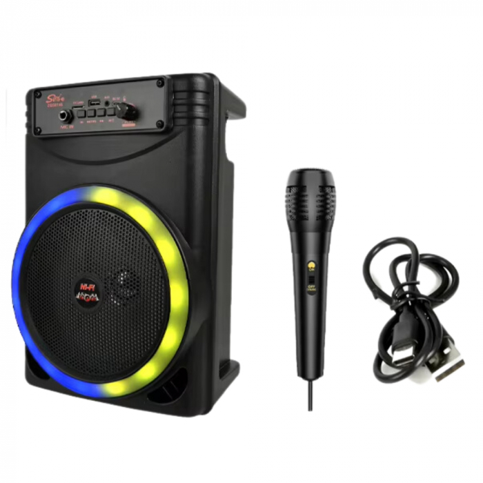 Boxa portabila ZQS8146, 48W P.M.P.O, USB, BT, AUX, FM, microfon Engross [1]