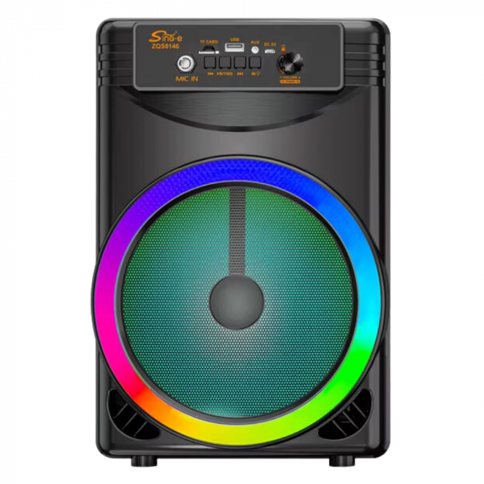 Boxa portabila ZQS8146, 48W P.M.P.O, USB, BT, AUX, FM, microfon Engross [2]