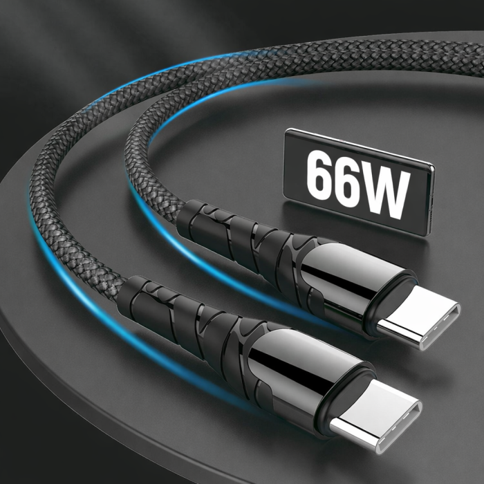 Cablu Dublu USB-C XF-169, 66W – Încărcare Rapidă și Transfer Date Stabil, Rezistent engross [2]