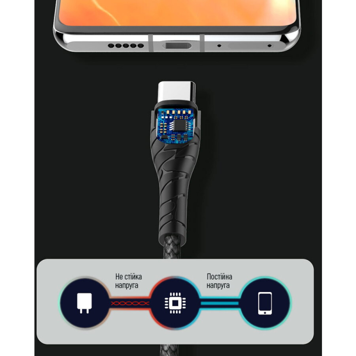 Cablu Dublu USB-C XF-169, 66W – Încărcare Rapidă și Transfer Date Stabil, Rezistent engross [10]