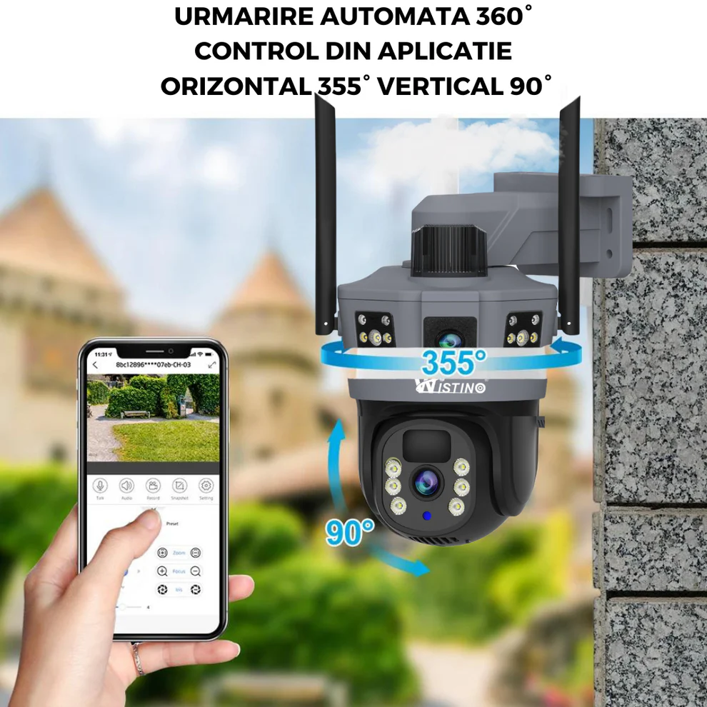 Cameră de Supraveghere Solară 4G, Zoom Optic X10, Full HD 1080p, Vedere Nocturnă 100 m engross [3]