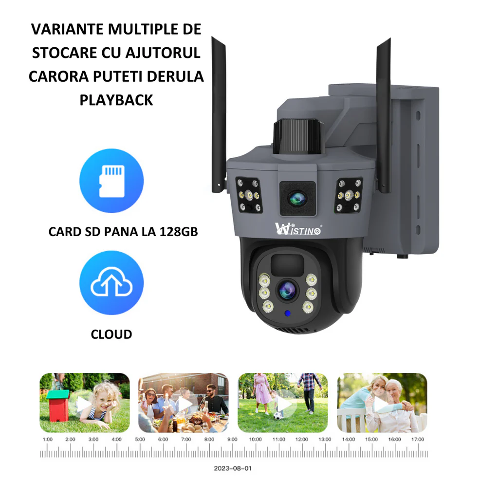 Cameră de Supraveghere Solară 4G, Zoom Optic X10, Full HD 1080p, Vedere Nocturnă 100 m engross [8]