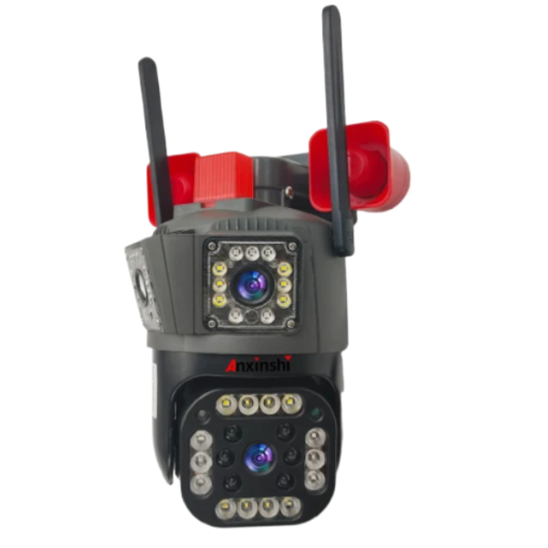 Cameră de Supraveghere Triplă WiFi/4G, 12MP Ultra HD, PTZ 355°, Zoom 5X, Night Vision Color, Audio 2-Way engross [9]