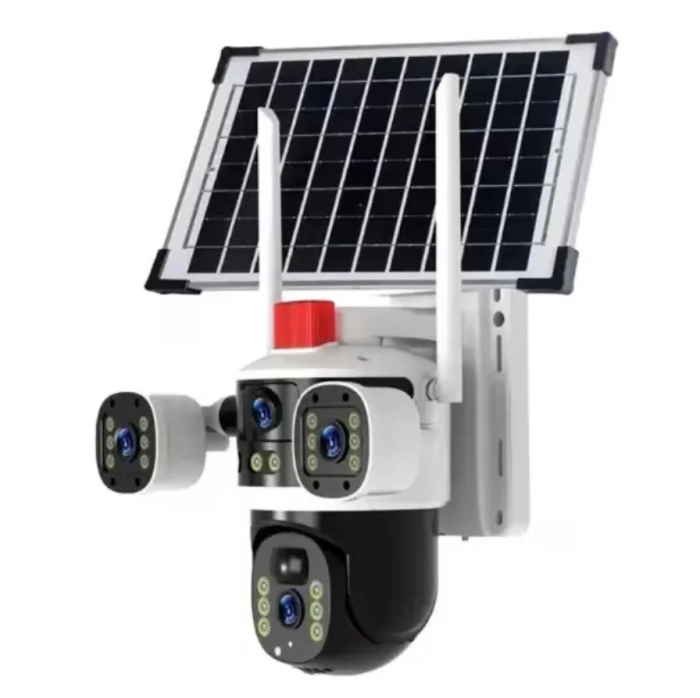 Cameră Supraveghere Solară 4G 12MP, 3 Lentile, PTZ 360°, Zoom 10X, Night Vision Color, Audio Bidirecțional, Alarmă, Manual în Limba Română [2]