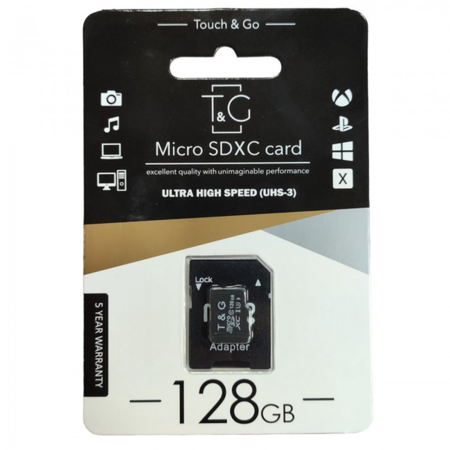 Card MicroSDHC T&G 128GB Class 10 cu Adaptor SD engross [1]