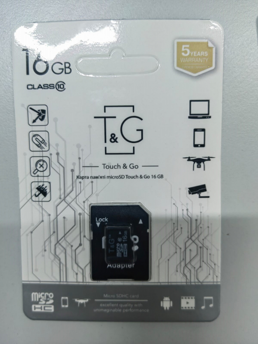 Card MicroSDHC T&G 16GB Class 10 cu Adaptor SD engross [1]