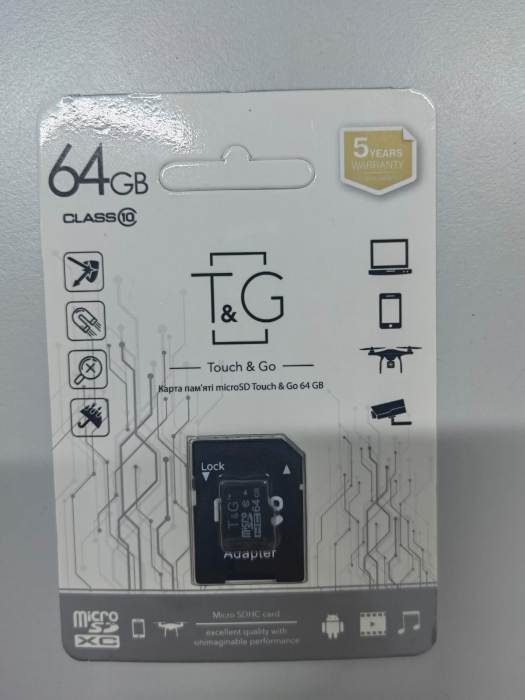 Card MicroSDHC T&G 64GB Class 10 cu Adaptor SD engross [1]