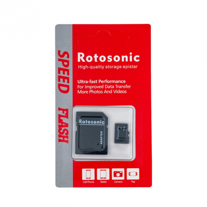 Card de Memorie Rotosonic 4GB Class 10 cu Adaptor engross [1]