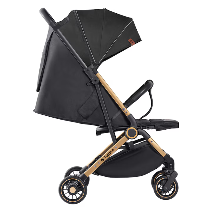 Cărucior Sport Pliabil Ultra-Ușor, 5.5 kg, Centură 5 Puncte, Spătar Reglabil, Copertină XXL, Negru/Gri engross [3]