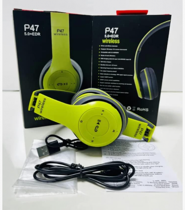 Căști Wireless P47 Bluetooth 5.0 Over-Ear, Pliabile, Bass Puternic și Microfon – Vânzare engros [2]