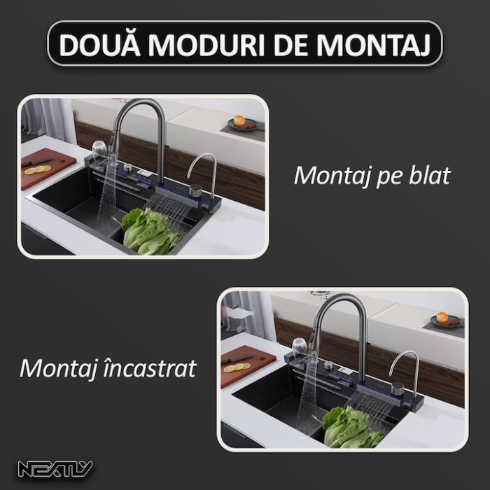 Chiuvetă Multifuncțională Smart, Afisaj digital, LED, 80 x 45 cm engross [5]
