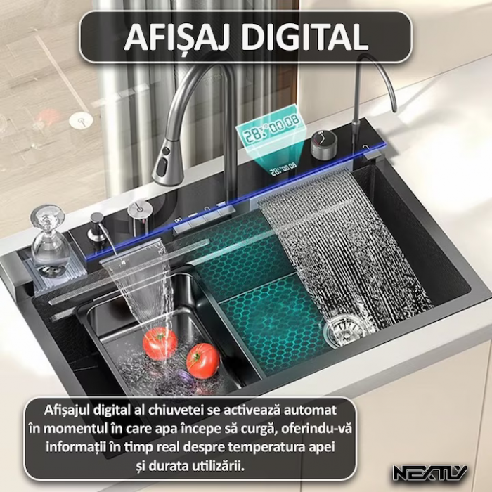 Chiuvetă Multifuncțională Smart, Afisaj digital, LED, 80 x 45 cm engross [8]