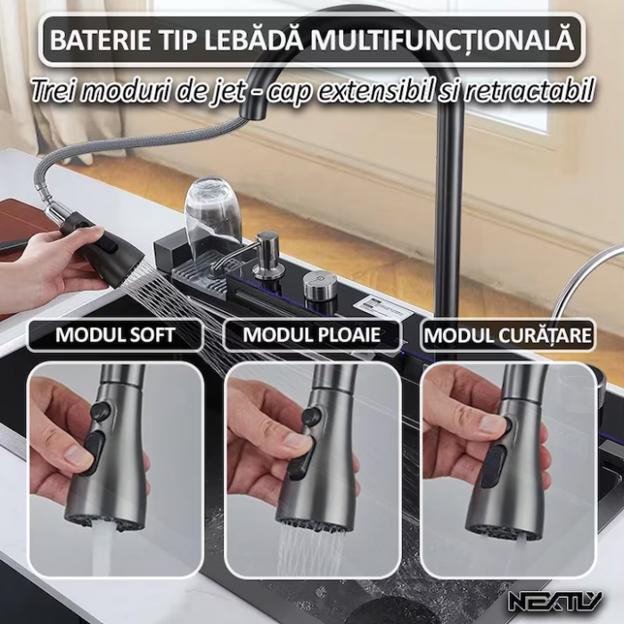 Chiuvetă Multifuncțională Smart, Afisaj digital, LED, 80 x 45 cm engross [4]