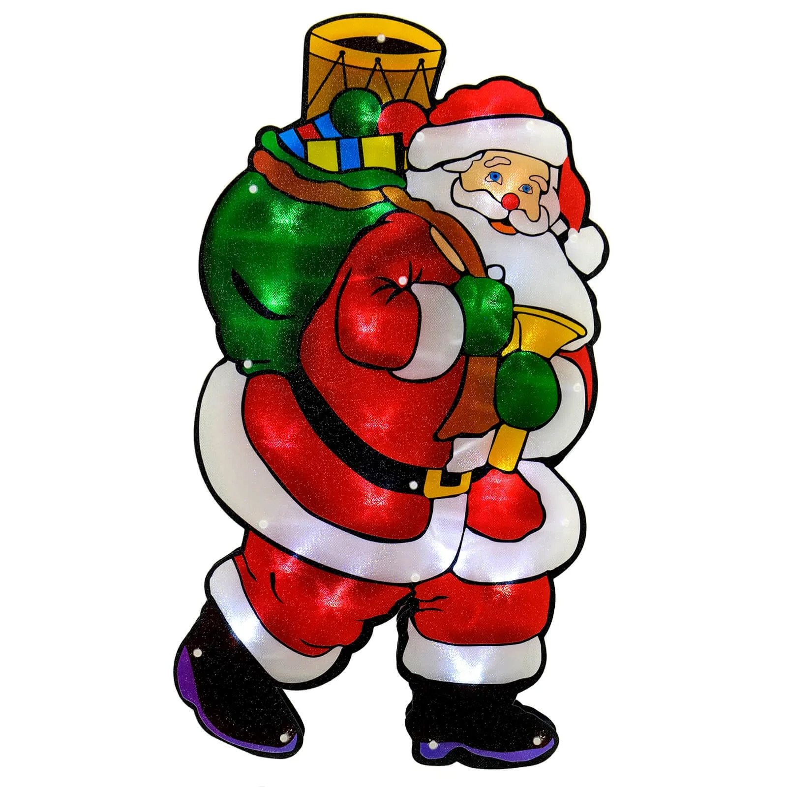 Decoratiune de Crăciun LED – Ornament Geam, Brad, Om de Zăpadă, Moș Crăciun, Multicolor, Alimentare la Rețea [1]