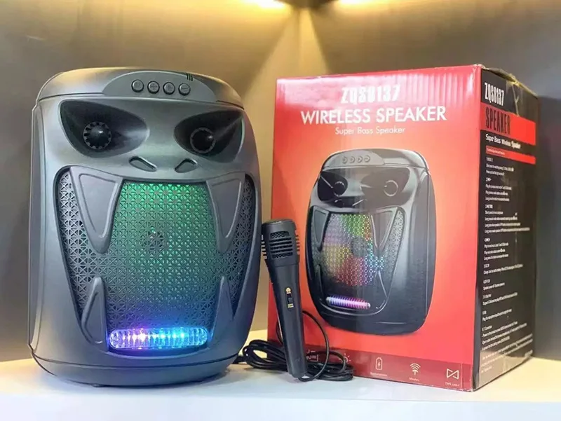 Boxă Portabilă Karaoke ZQS8137 – Difuzor Bluetooth 8" cu Microfon și Troler, Baterie Reîncărcabilă engross [1]