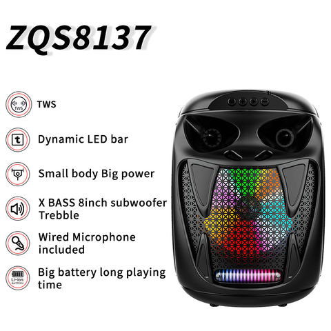 Boxă Portabilă Karaoke ZQS8137 – Difuzor Bluetooth 8" cu Microfon și Troler, Baterie Reîncărcabilă engross [6]