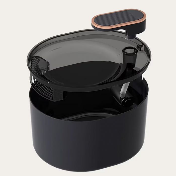 Dispenser Automat de Apă Tip Fântână pentru Pisici și Câini – 3L, Filtrare cu Cărbuni Activ, Silentios, LED Albastru engross [12]