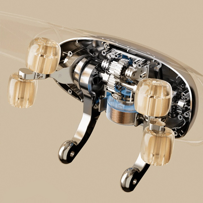 Dispozitiv masaj umeri și gât 26W, 3 moduri, 6 capete, încălzire, USB-C, autonomie 180 min, gri [7]