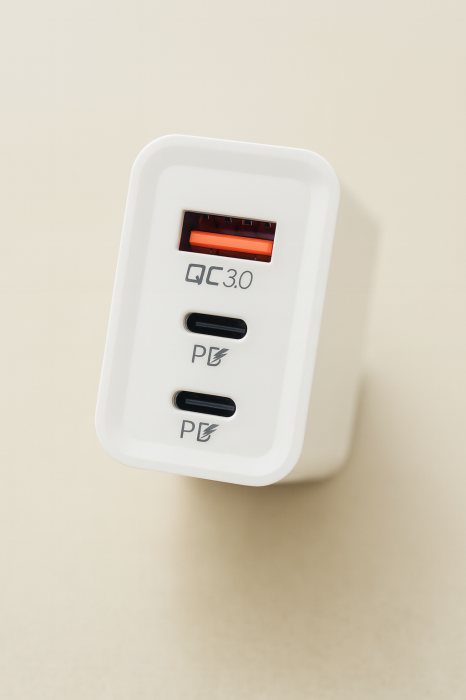 Încărcător PD 40W – 3 Porturi (1 USB + 2 Type-C), Încărcare Rapidă, Alb engross [2]