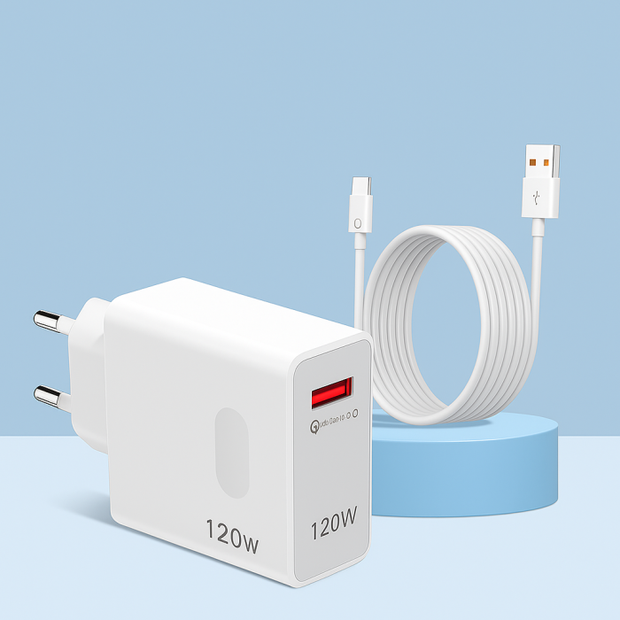 Încărcător Rapid 120W, Universal 100-240V, Port USB, Suport Încărcare Rapidă engross [1]