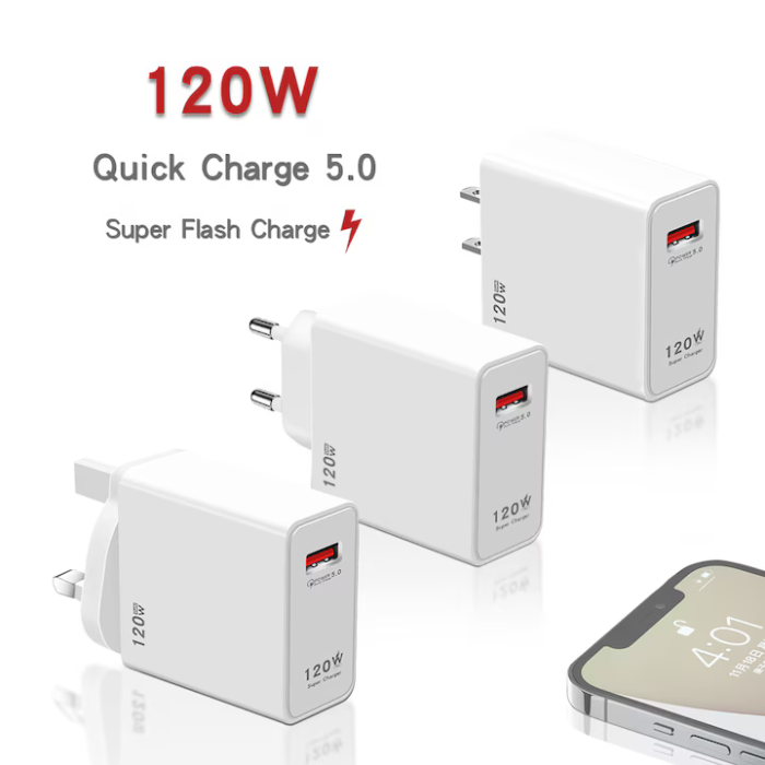 Încărcător Rapid 120W, Universal 100-240V, Port USB, Suport Încărcare Rapidă engross [3]