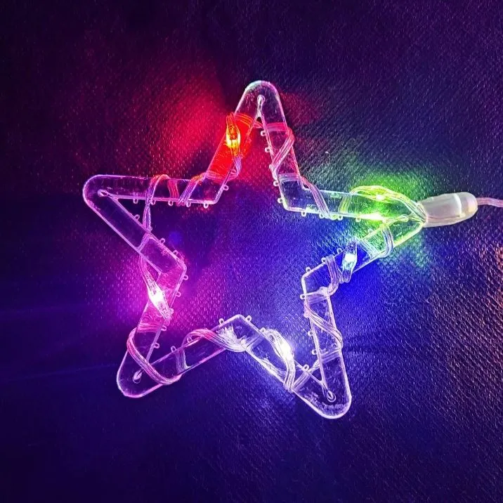 Instalație Perdea de Crăciun LED RGB 3m – Interconectabilă, 8 Moduri, Stele și Reni, Multicolor, cu Telecomandă engross [4]