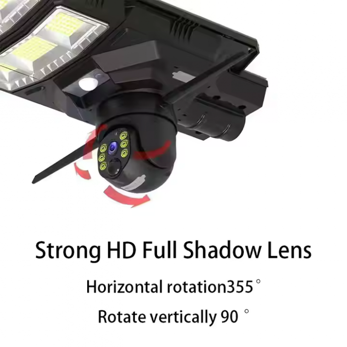 Lampa Solară cu Cameră de Supraveghere Încorporată, 4G, IP65, 450W-engross [4]