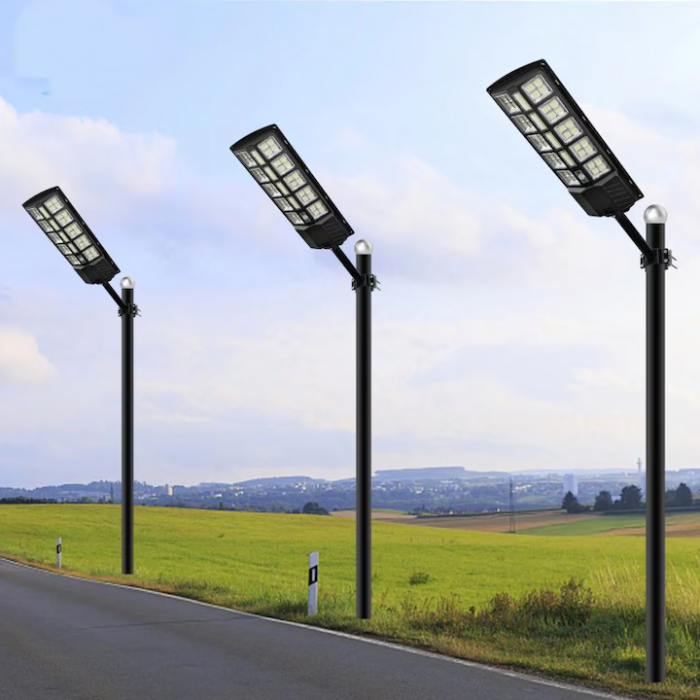 Lampa stradala solara integrata cu telecomanda, Putere - 300 W, culoare negru engross [2]